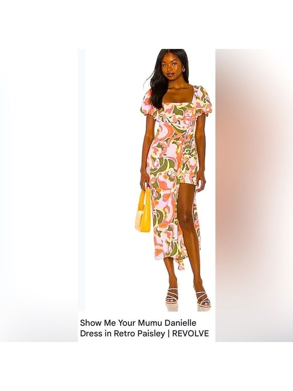 NEW Show Me Your Mumu Statement Wrap Dress Retro Paisley Smocked Back Size S